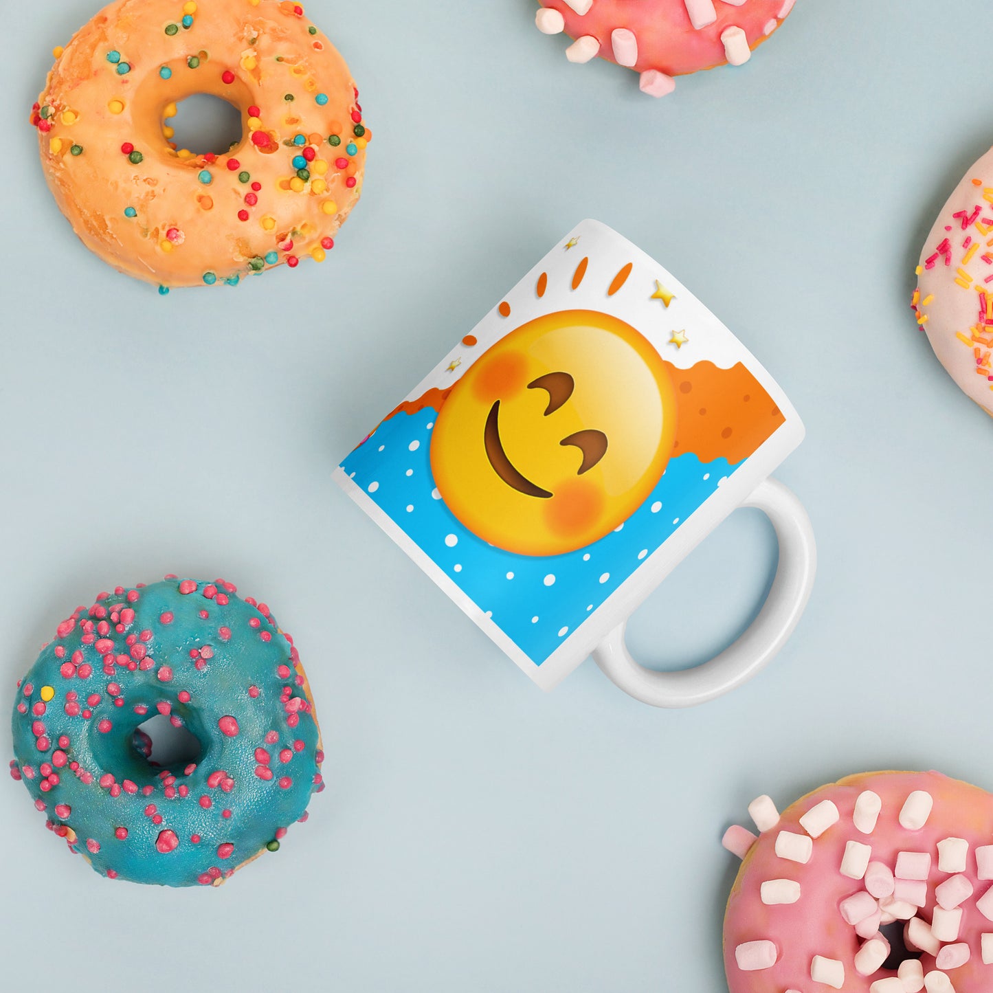 Taza con Frase "Hoy es un Buen Día para Sonreír" - Resistente y Brillante ideal para disfrutar de un buen café o té.