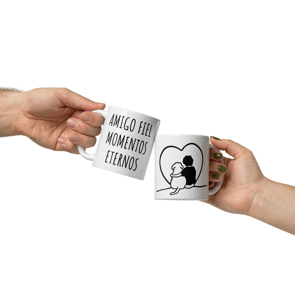 Bonita taza Blanca con Frase