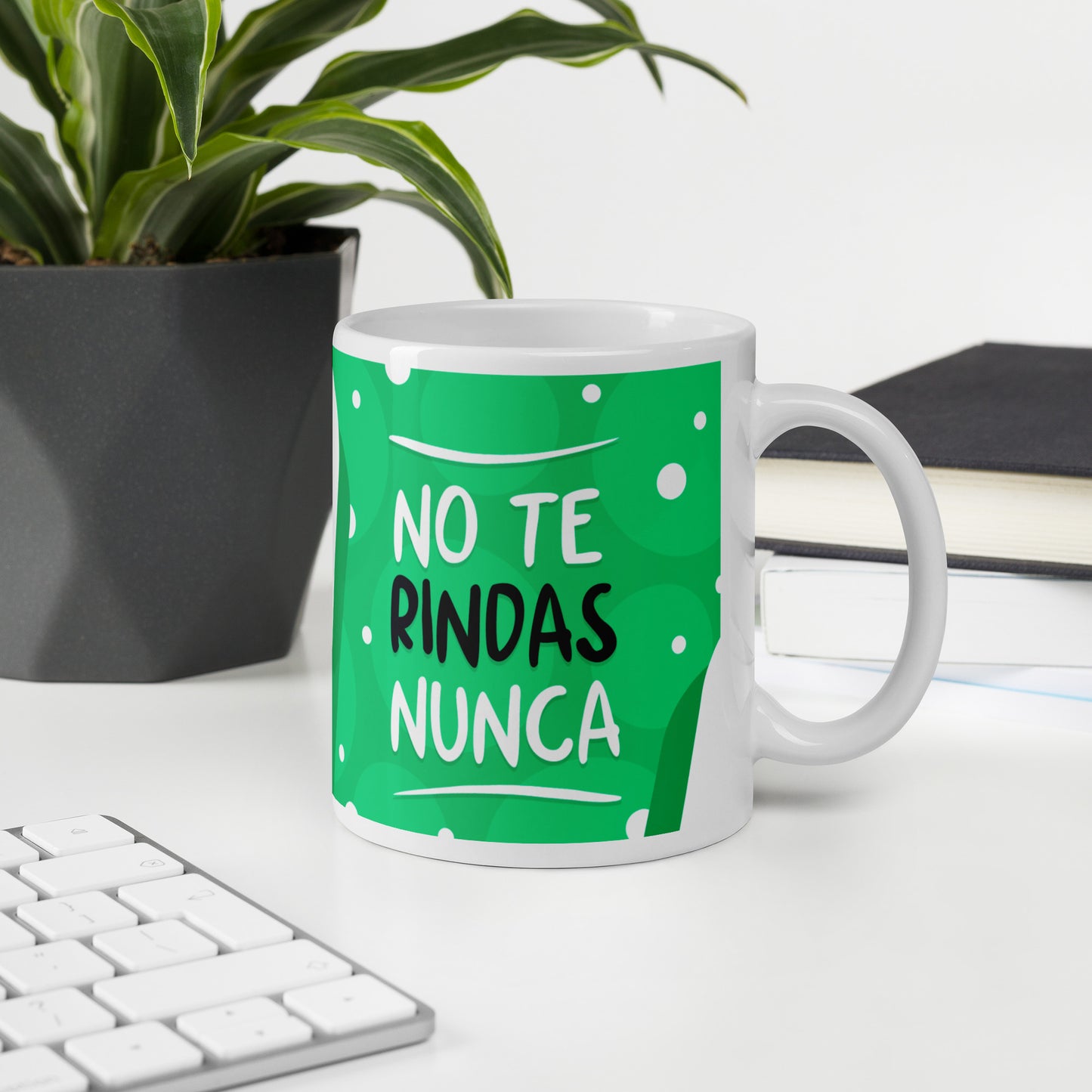 Taza Motivacional "Tú Puedes con Todo y Más, No te Rindas Nunca" - Ideal para Café o Té