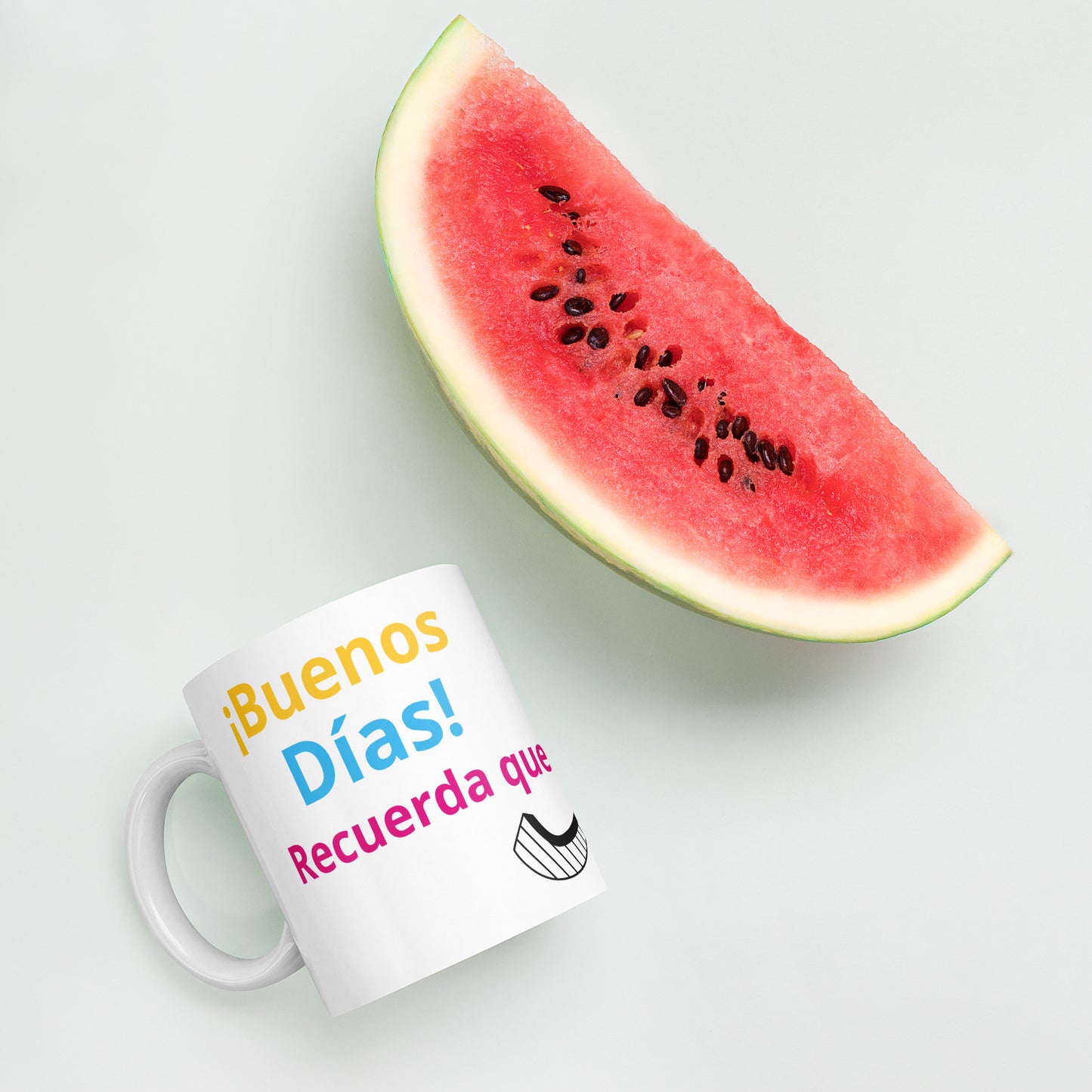 Taza con Frase "Buenos Días, Recuerda que si Dios es Todo lo que Tienes Entonces tienes todo lo que Necesitas" - Inspiración Matutina