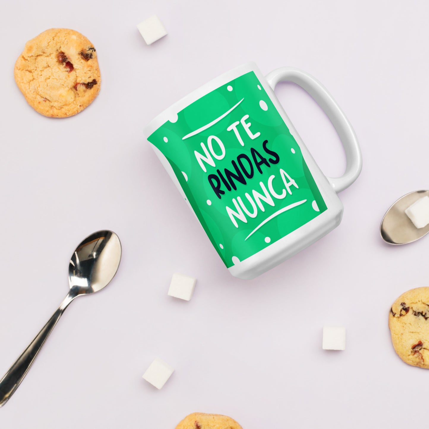 Taza Motivacional "Tú Puedes con Todo y Más, No te Rindas Nunca" - Ideal para Café o Té