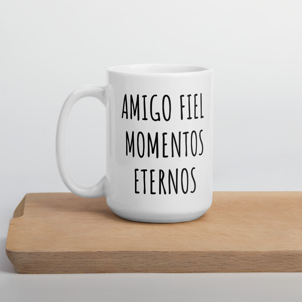 Bonita taza Blanca con Frase