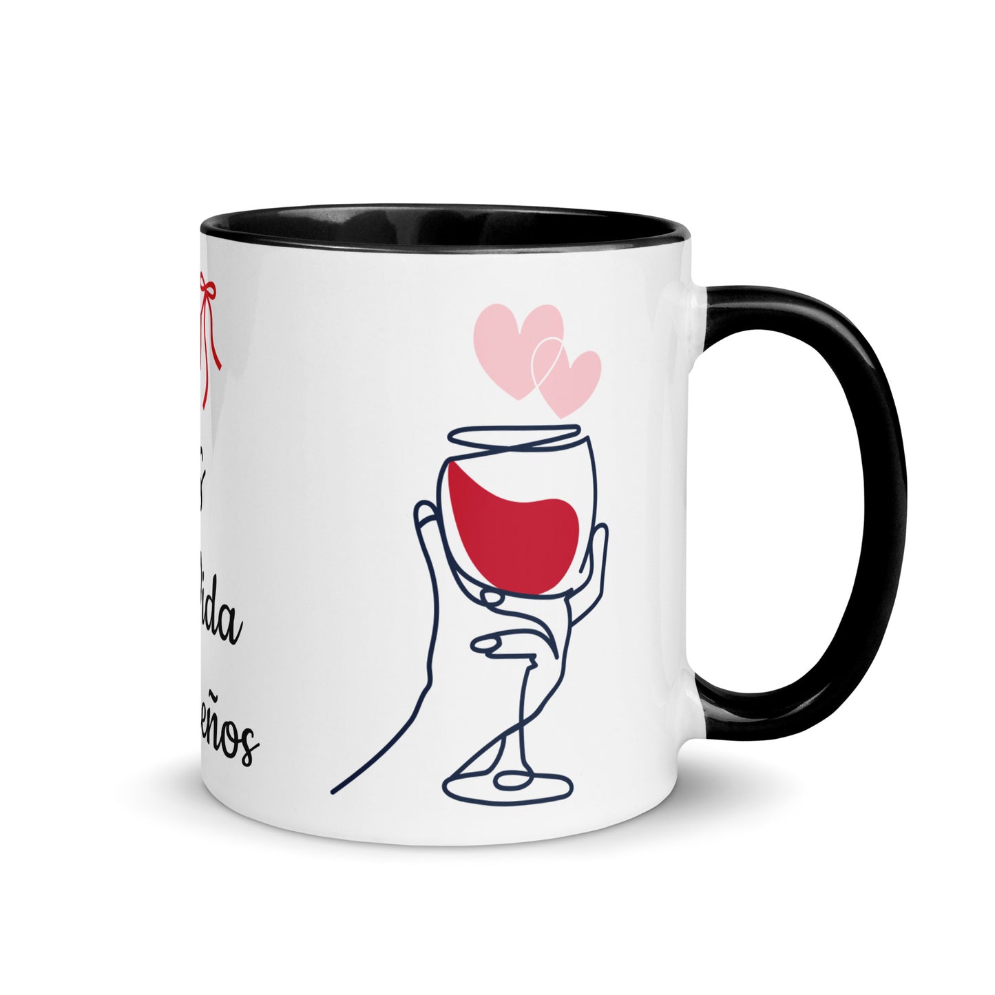 Taza Motivacional "París, Vive la Vida de Tus Sueños" – Diseño Elegante en Negro con Detalles Rojos y Colores Variados