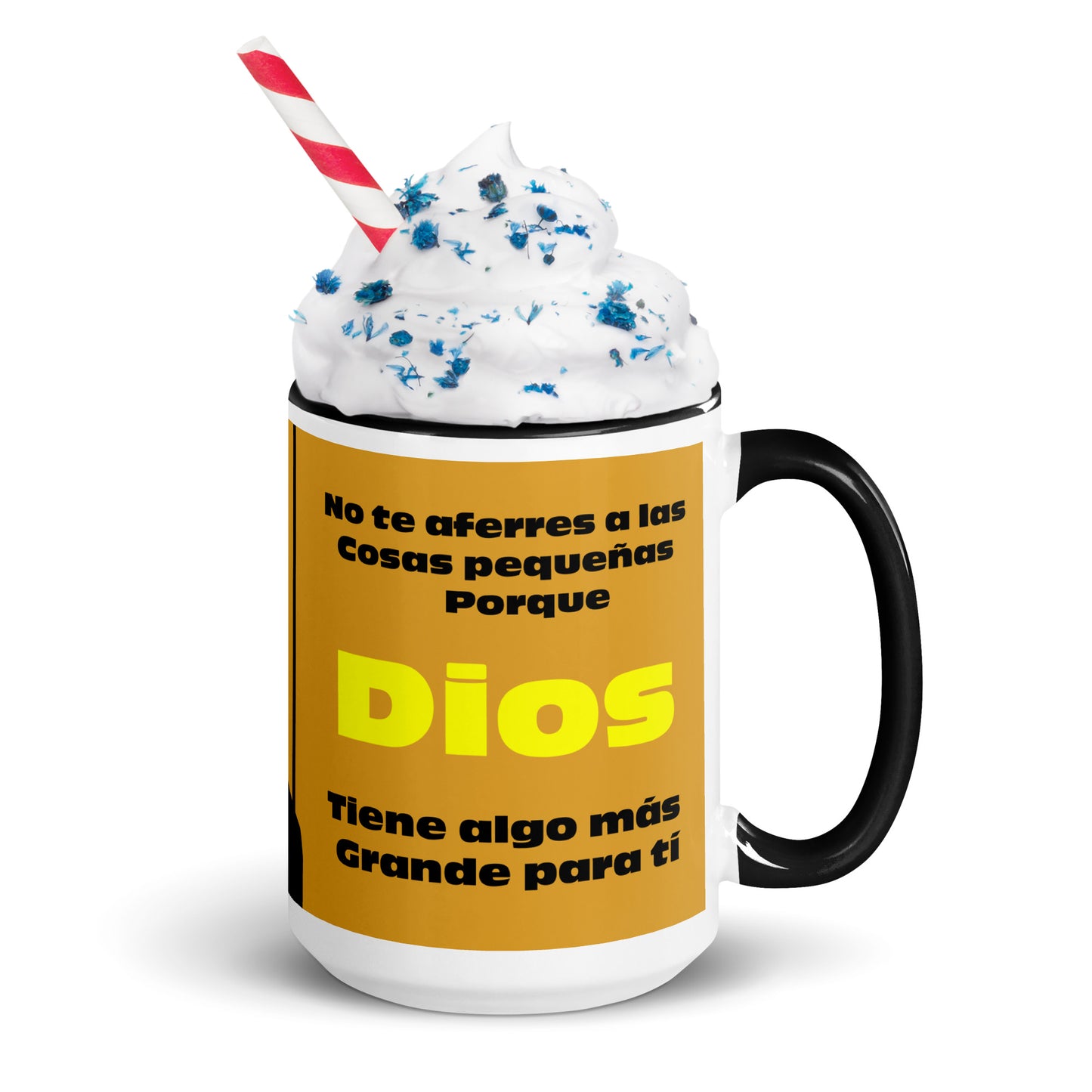 Taza Motivacional "No te Aferres a Cosas Pequeñas Dios tiene algo Mas Grande para Ti" – Añade Alegría a tu Rutina con un Toque de Colo