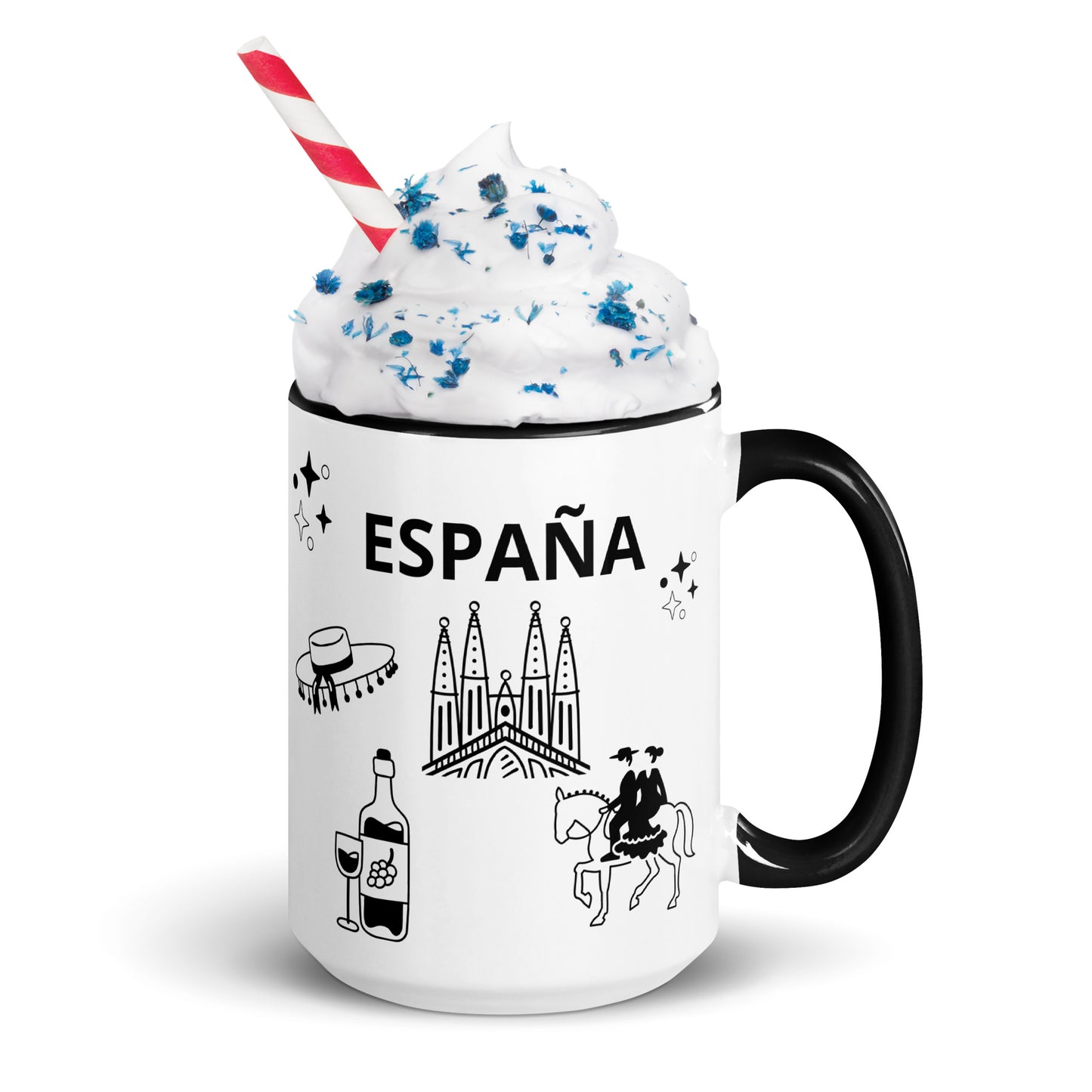 Taza de Cerámica con la Bandera de España - Disponible en 2 Tamaños