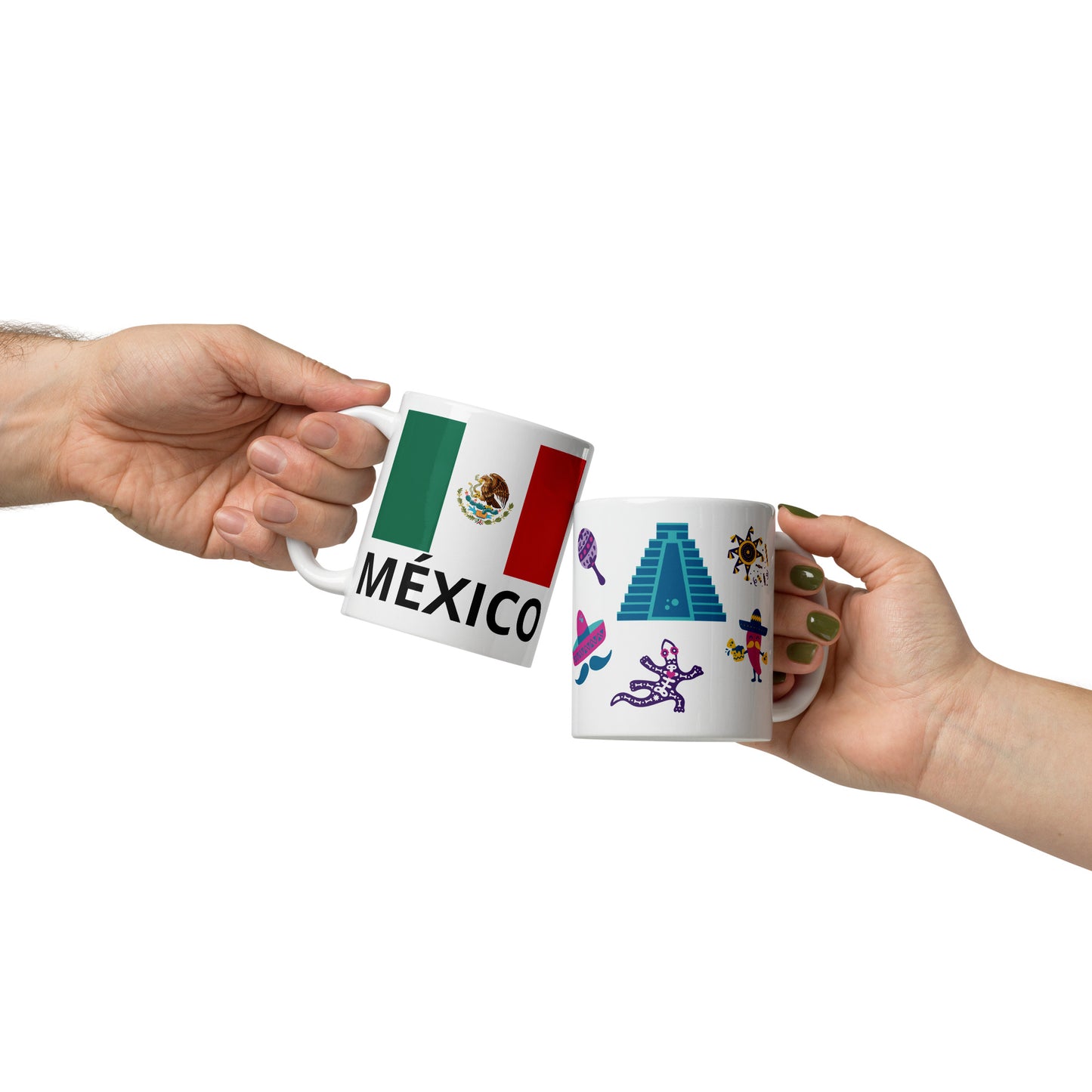 Taza blanca brillante México