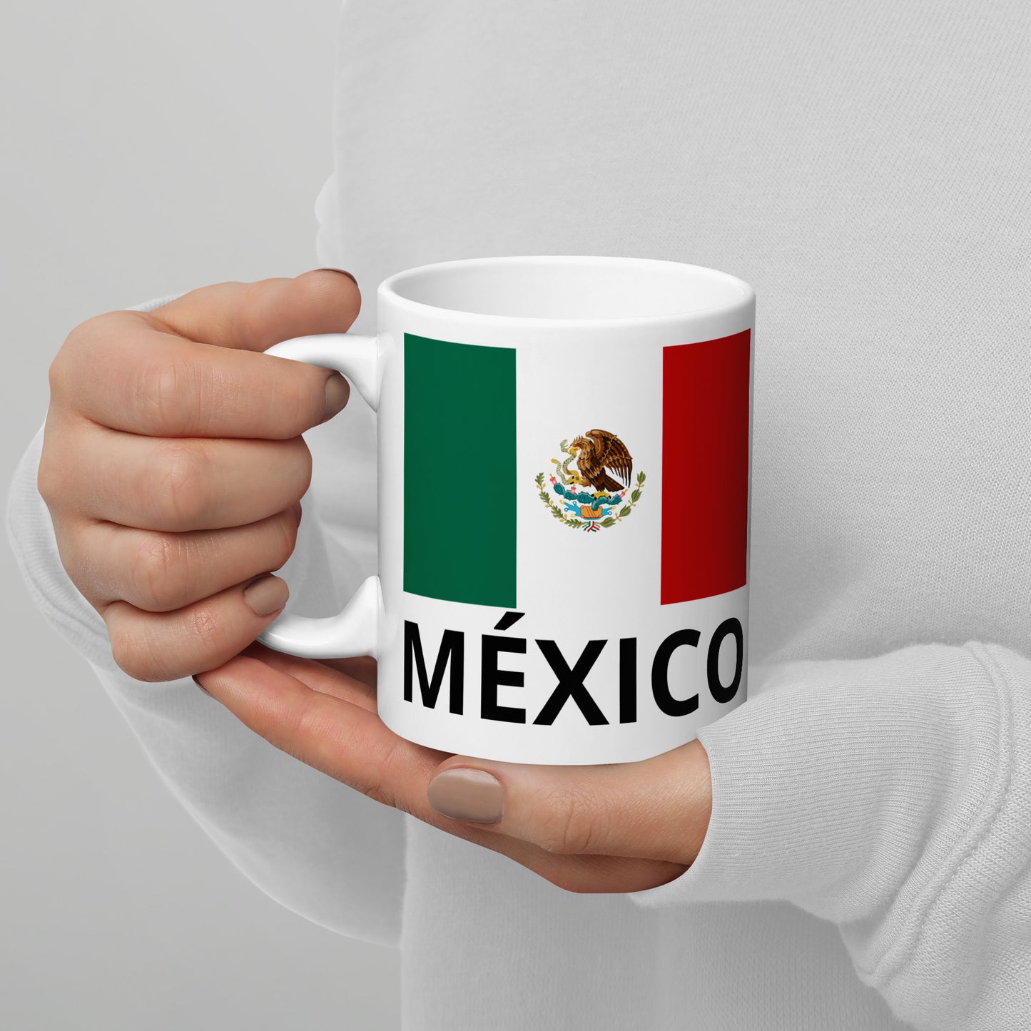 Taza blanca brillante México