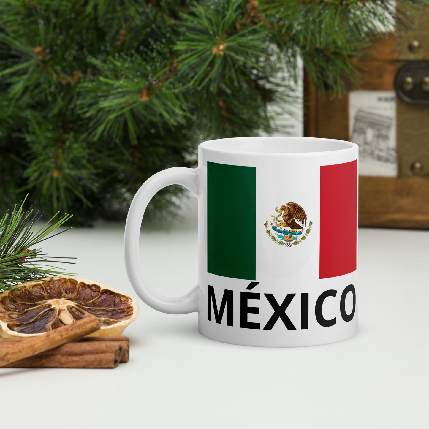 Taza blanca brillante México