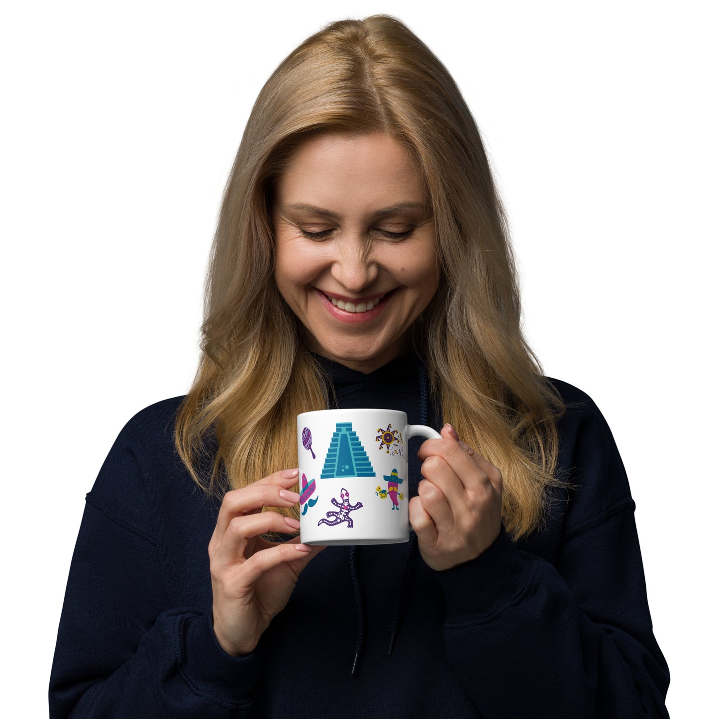 Taza blanca brillante México